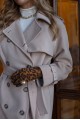 Пальто "Тренчкот" с поясом бежевого цвета